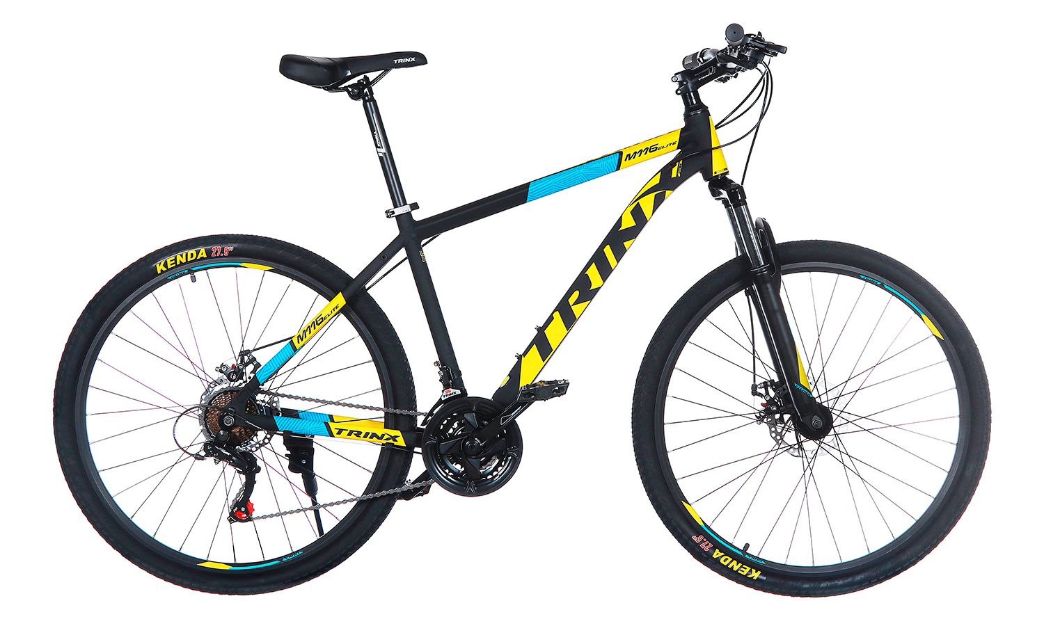 Фотография Велосипед Trinx M116 Elite 27,5" 2019, размер М, Черно-желтый